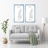 Duisburger-Rahmen24 DR24 20 x 70 Picture Frame, Light Blue, Custom-Made MDF Wood Frame view 2