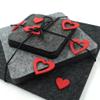 Beautiful Easter Felt Scatter Decorations, Rabbits and Eggs, 16 Pieces, Black Heathered view 3
