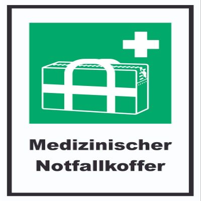 HB-Druck Medical Emergency Case Sign, A4, Self-Adhesive Back