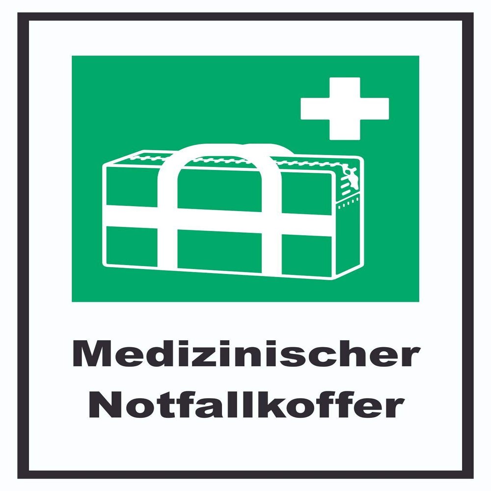 HB-Druck Medical Emergency Case Sign, A4, Self-Adhesive Back