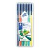 STAEDTLER triplus color 323 Felt-Tip Pens, 6-Count Box, Dinosaurs view 1