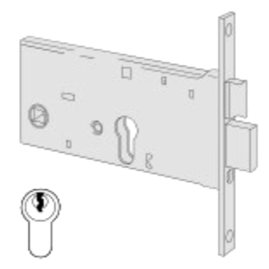 Cisa 48284 44360-80-0 Mortise Lock, F16 Profile Cylinder