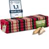 livasia Sustainable Folding Kapok Mattress XXL – 200 x 140 x 8 cm – Extra-Wide Guest Mattress, Double Folding Mattress, Eco Yoga Mat, Foldable Guest Bed, Garden/Balcony Lounger (Red/Black) view 1