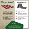 livasia Sustainable Folding Kapok Mattress XXL – 200 x 140 x 8 cm – Extra-Wide Guest Mattress, Double Folding Mattress, Eco Yoga Mat, Foldable Guest Bed, Garden/Balcony Lounger (Red/Black) view 4