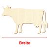 Wooden Cow V1 for Crafts, 3–50 cm, 1 Piece view 3