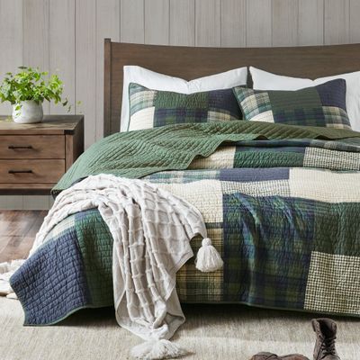 Woolrich Mill Creek Reversible Quilt Set, Plaid, King/Cal King