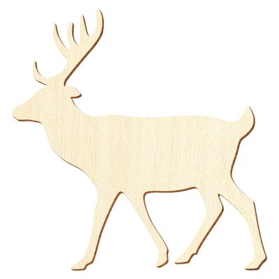 Wooden Deer V1 – Craft Decor, 5–50 cm, Size: 24 cm, Pack of 25