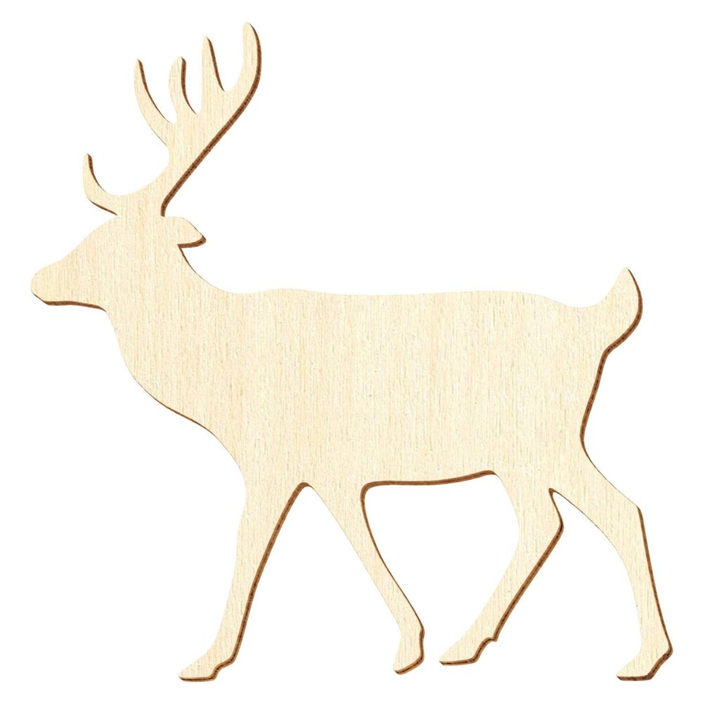 Wooden Deer V1 – Craft Decor, 5–50 cm, Size: 24 cm, Pack of 25