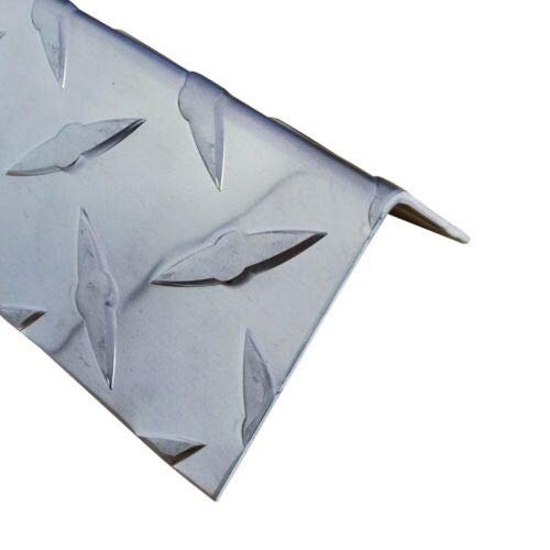 Aluminum Angle, 2000 mm, 85 × 45 mm, Diamond Tread Plate
