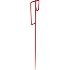 Lantern Iron - Red Painted, 12 mm Round Steel, Forged Tip, 1.25 m Long, with UVV Safety Bracket