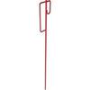 Lantern Iron - Red Painted, 12 mm Round Steel, Forged Tip, 1.25 m Long, with UVV Safety Bracket view 1