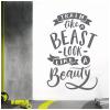 Wall Decal “Train like a Beast, Look like a Beauty,” Dark Gray view 1
