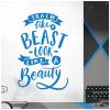 Wall Decal “Train like a Beast, Look like a Beauty,” Dark Gray view 2