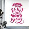 Wall Decal “Train like a Beast, Look like a Beauty,” Dark Gray view 3