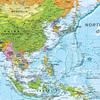 Political Wall Map, Pacific-Centered, Large, Scale 1:30 m, Paper view 3