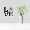 Caroline's Treasures Longhair Chihuahua Green Flowers LOVE Metal Wall Decor, Multicolor view 2