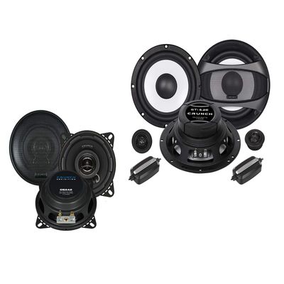 Mediadox Front/Rear 6.5 in/4 in Car Speaker Complete Set by Crunch, Compatible with Opel (II)