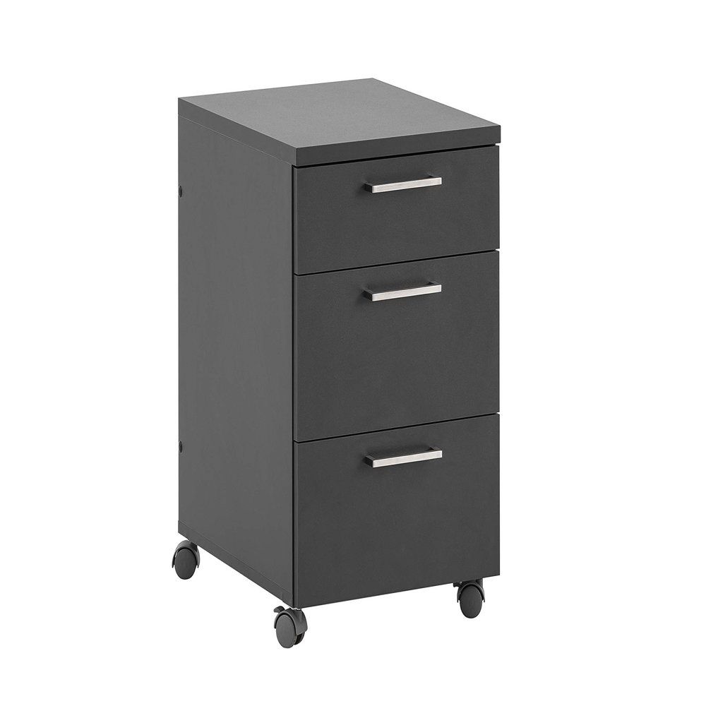 Möbelpartner Denver Mobile Drawer Unit, 145731, Anthracite, Approx. 41 x 49.6 x 60.1 cm