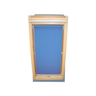 Blackout Roller Blind for VELUX Roof Windows, Type VK/VE/VS, 085 Type I, Built from March 1984, Medium Blue, with Retaining Claws