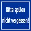 Melis-Folienwerkstatt Please Don't Forget to Flush Sign, 30 x 20 cm, 3 mm Aluminum Composite, 4 Holes view 1