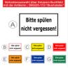 Melis-Folienwerkstatt Please Don't Forget to Flush Sign, 30 x 20 cm, 3 mm Aluminum Composite, 4 Holes view 3