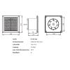 VONLIS Bathroom Wall Exhaust Fan, 100/120/125 mm, Standard, 120 mm view 3