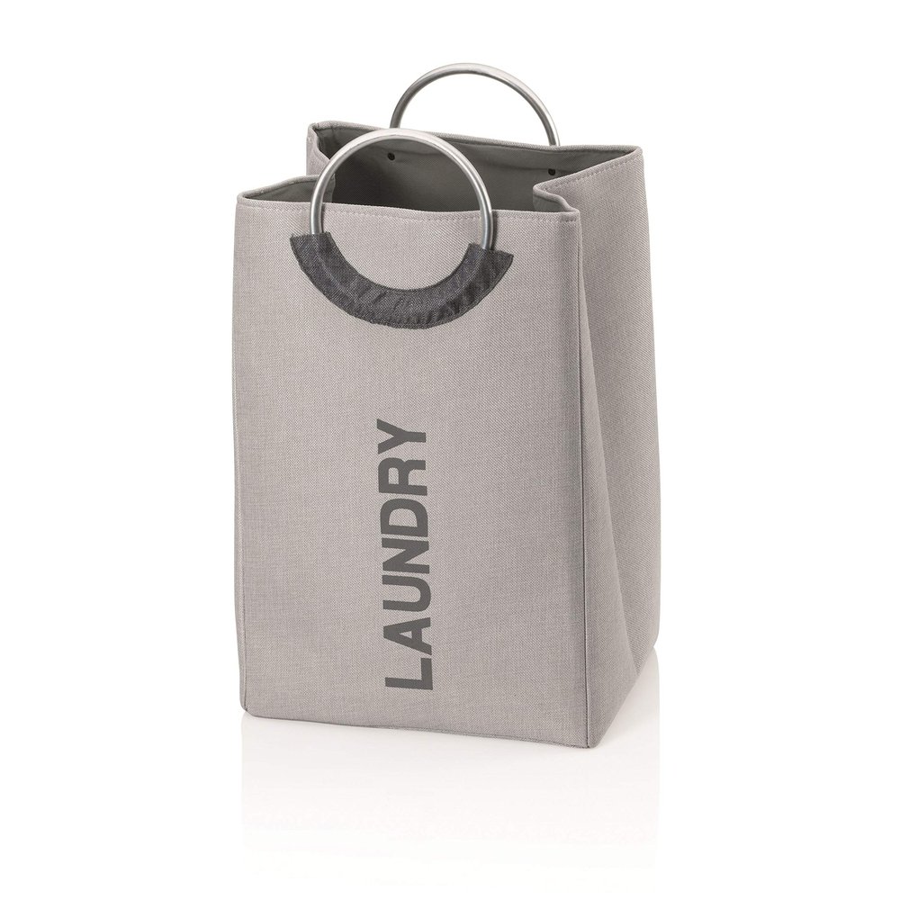 kela PALMA Laundry Hamper, Stone Gray (W x H x D: 36 x 56 x 30 cm)