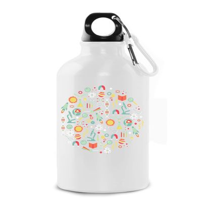 Minimalist Science Symbols Math Chemistry Physics Tourist Water Bottle