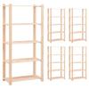 vidaXL Storage Racks, 5 Shelves, 5 pcs., 80 x 38 x 170 cm, Solid Pine, 250 kg view 1