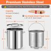 ARC 64 QT Stainless Steel Stock Pot with Basket and Two Brown Paper view 2
