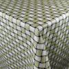 KEVKUS Oilcloth Tablecloth, 160 cm Wide, P1088-2 Woven Rattan Green, Oval 160 x 280 cm view 1