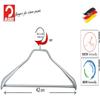 MAWA Universal Hangers, 10-Pack, with Trouser Bar, Swivel Euro Hook, Non-Slip Coating, 42 cm, Silver view 2