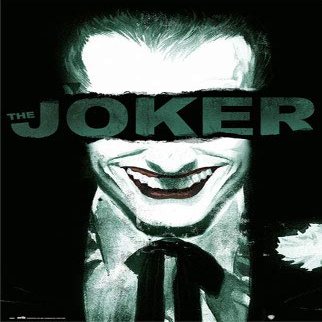 DC Comics Joker Smile Movie Poster, 61 x 91.5 cm, with 2 Aluminum Poster Rails