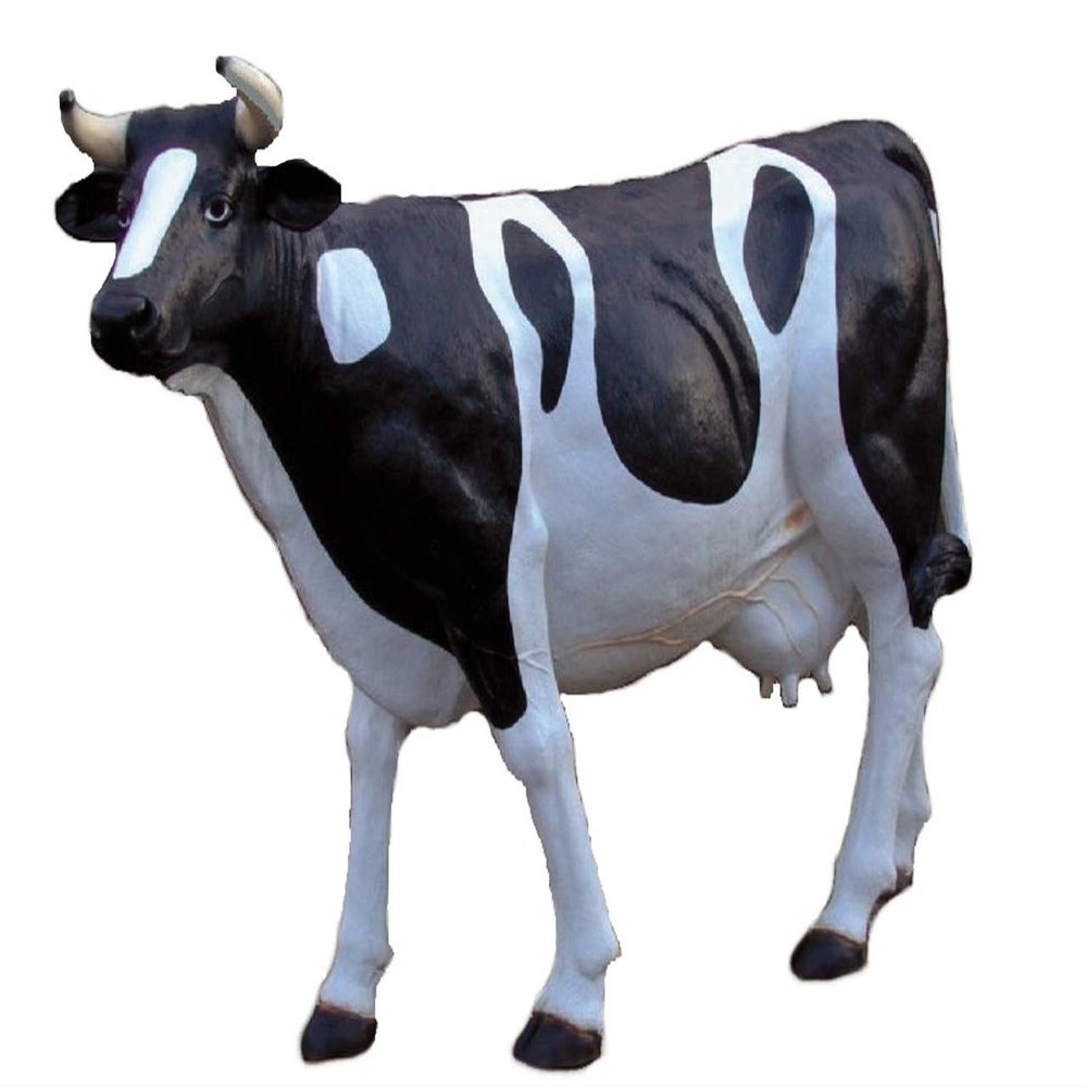 XXL Premium Life-Size Cow, Black and White, Approx. 210 cm