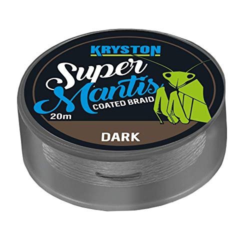 Kryston Super Mantis Coated Braid 20 m Dark 35 lb / 15.87 kg KR-MAN9 Carp Leader Material