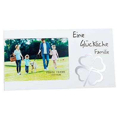 KAMACA Wooden and Glass Picture Frame for a Loved One, 15 x 10 cm (A Happy Family)