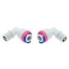 No Logo WSF Adapter, 1-Piece RO Water Elbow Check Valve, 1/4" OD Tube, 1/8" BSP Male view 2