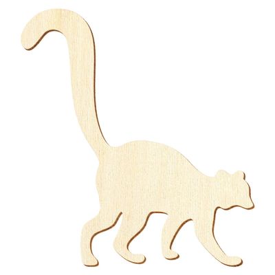 Wooden Lemur – Craft Decoration, 3–50 cm, Size: 11 cm, Pack of 25