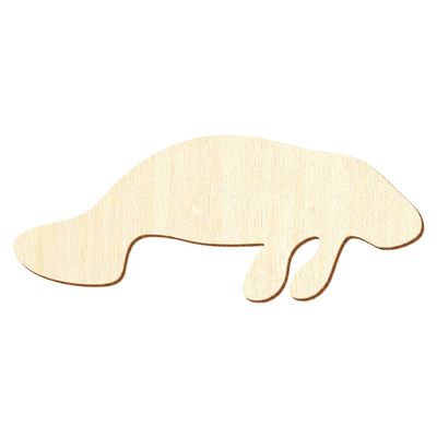 Wooden Manatee for Crafts and Décor, 3–50 cm, Height 7 cm, Pack of 25