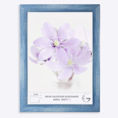 Online-GalleryKing OGK Thirtyfive Picture Frame 32 x 41 cm, Light Blue, Anti-Reflective Acrylic Glass