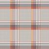 Orange and Beige Checked Oilcloth Tablecloth, Washable, 90 x 140 cm view 2