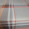 Orange and Beige Checked Oilcloth Tablecloth, Washable, 90 x 140 cm view 3