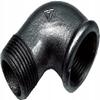 KNM Trade 90° Elbow Pipe Fitting, Malleable Cast Iron, 1/2 in., Black view 1