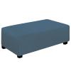 Easy-Going Stretch Ottoman Cover, Rectangular, XX-Large, Bluestone view 1