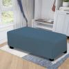 Easy-Going Stretch Ottoman Cover, Rectangular, XX-Large, Bluestone view 2