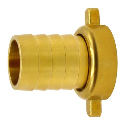VARIOSAN Hose Union Fitting 14320, 1" Female Thread x 1" Hose Barb, Brass, 2-Piece, Flat Gasket