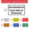 Melis-Folienwerkstatt Quarantine Area Sign, 60 x 40 cm, 3 mm Rigid Foam PVC, 20 VAR S00225-028-E view 3
