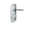 Hoppe Fixed Offset Door Knob on Long Backplate, M6 (Matt Stainless Steel) view 1