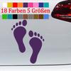 Generic Feet Sticker, Contour-Cut, Cheese Foot, Baby Foot, Big Foot, Funny, 18 Colors, 40-Violet, 8 x 6 cm view 1