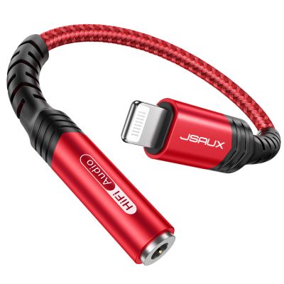 JSAUX Lightning to 3.5 mm Headphone Adapter for iPhone with Apple MFi Chip